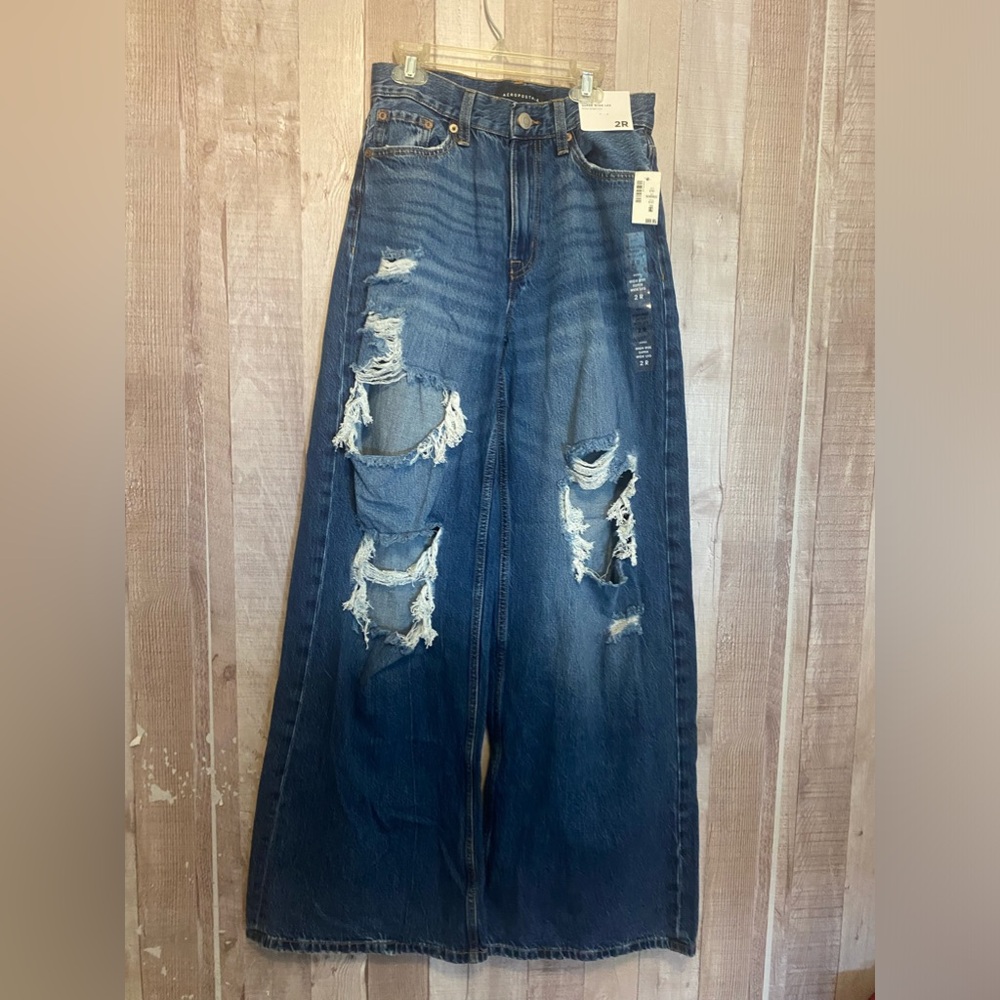 NWT Aeropostale wide leg jeans size 2 R